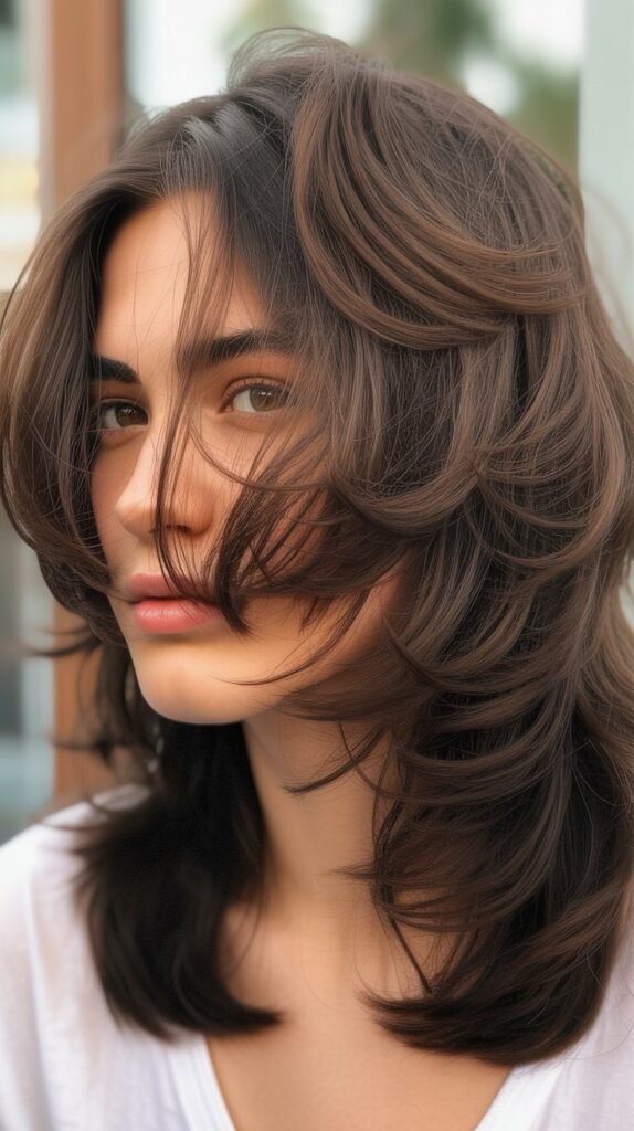 Wolf Cut with Chocolate Brown Base