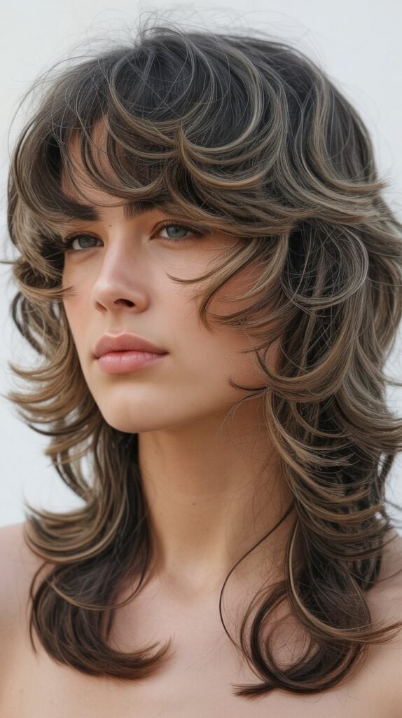  Layered Mullet with Statement Face Framing