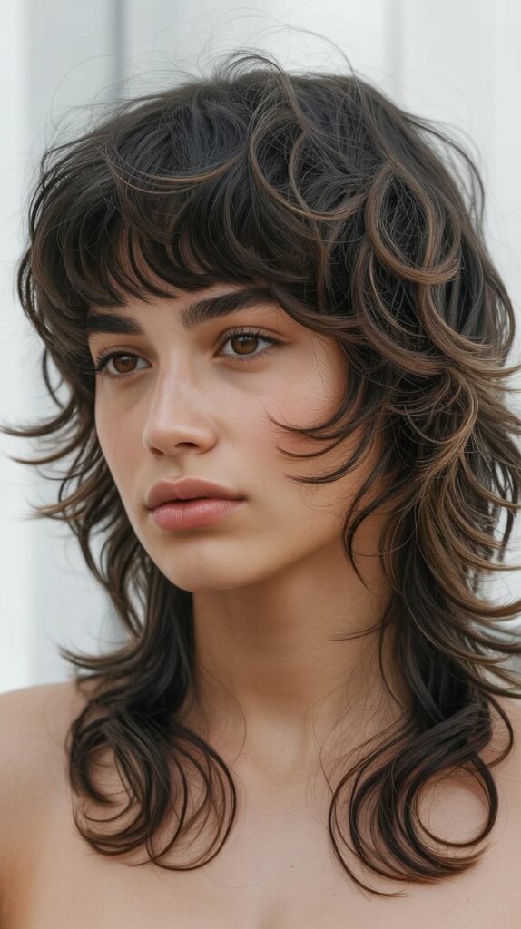  Wolf Cut with Micro Bangs