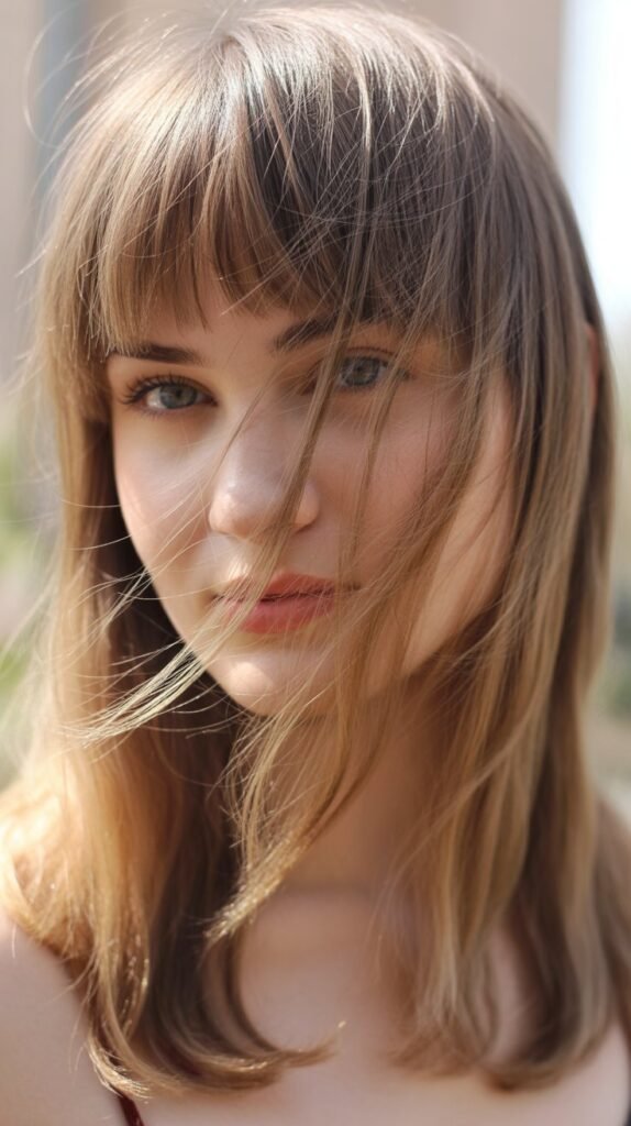 Wispy Bangs in Different Weather Conditions