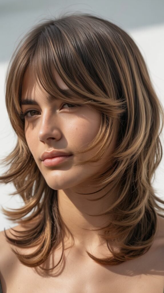 Layered Shag with Curtain Fringe