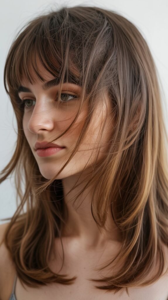 Piecey Fringe with Medium Textured Hair