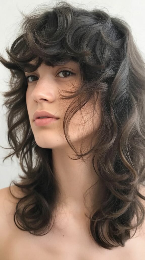 22. Wolf Cut with Piecy Fringe