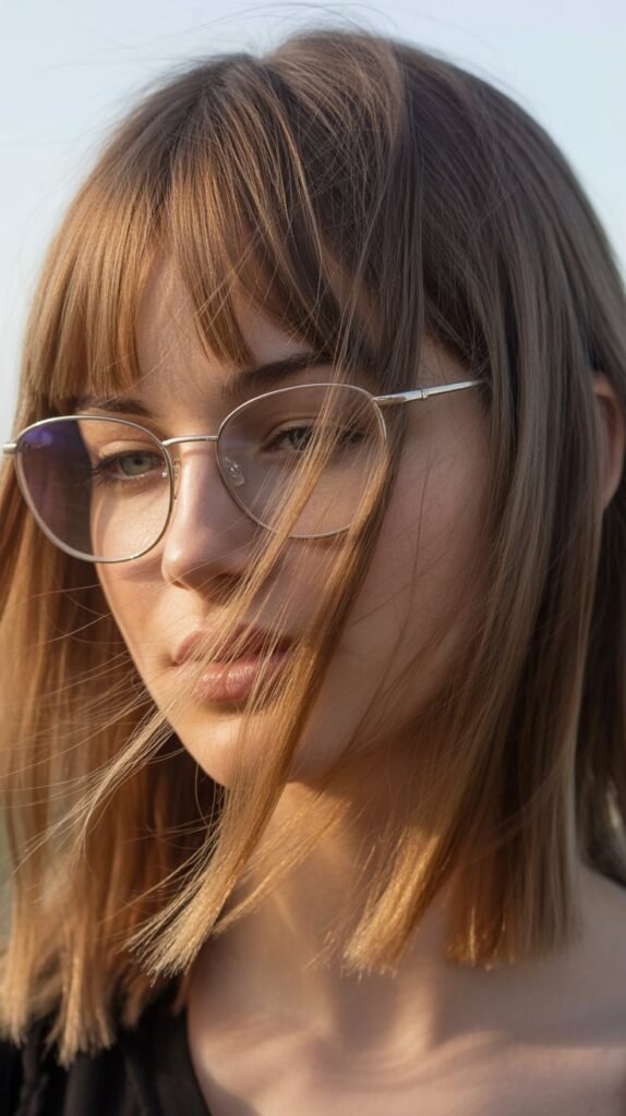 Medium Length With Wispy Curtain Bangs