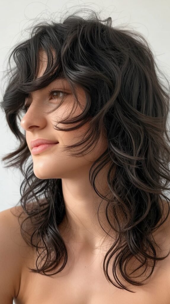 Wolf Cut with Disconnected Layers