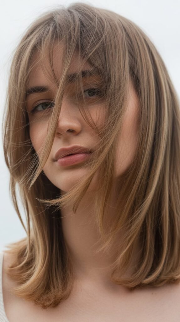 Internal Layers with Peek-a-Boo Bangs