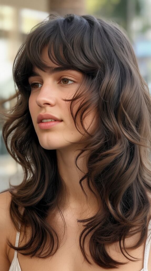 Short Wolf Cut with Curtain Bangs