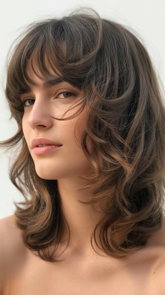 Long Bangs with Undone Texture