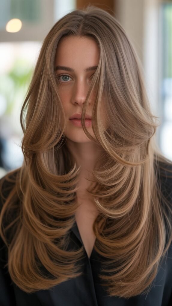 Dramatic Face-Framing With Long U-Shaped Back