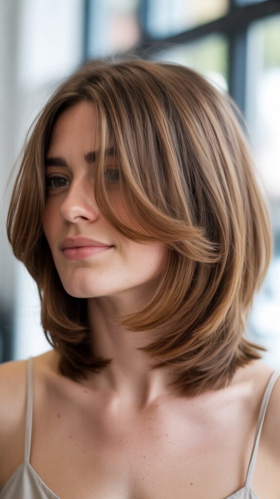 Long Layered Bob for Thick Hair