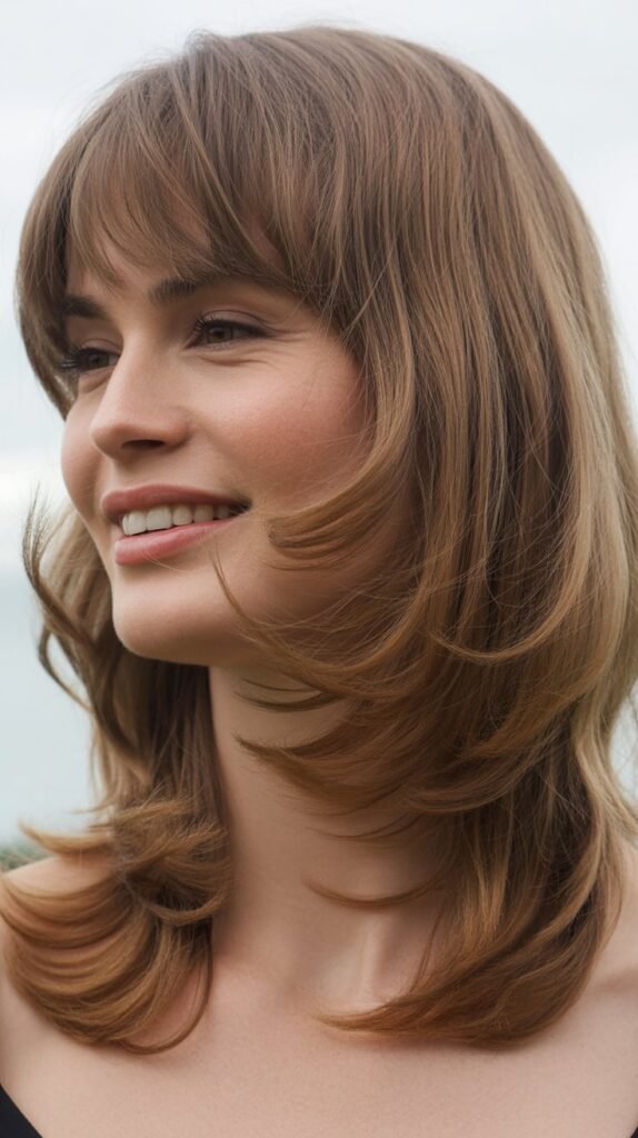 Long Bangs with Flipped-Out Ends