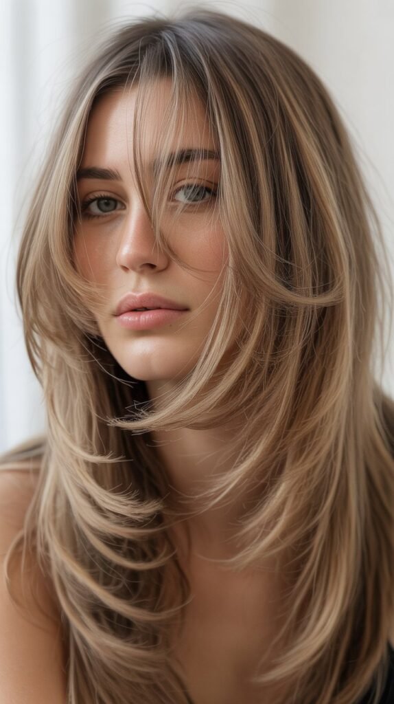 Peek-a-Boo Layers with See-Through Bangs