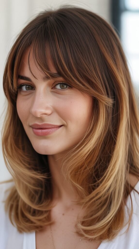 Long Bangs with Ombré Coloring