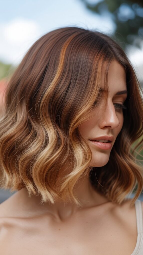 Wavy Bob with Color Melt