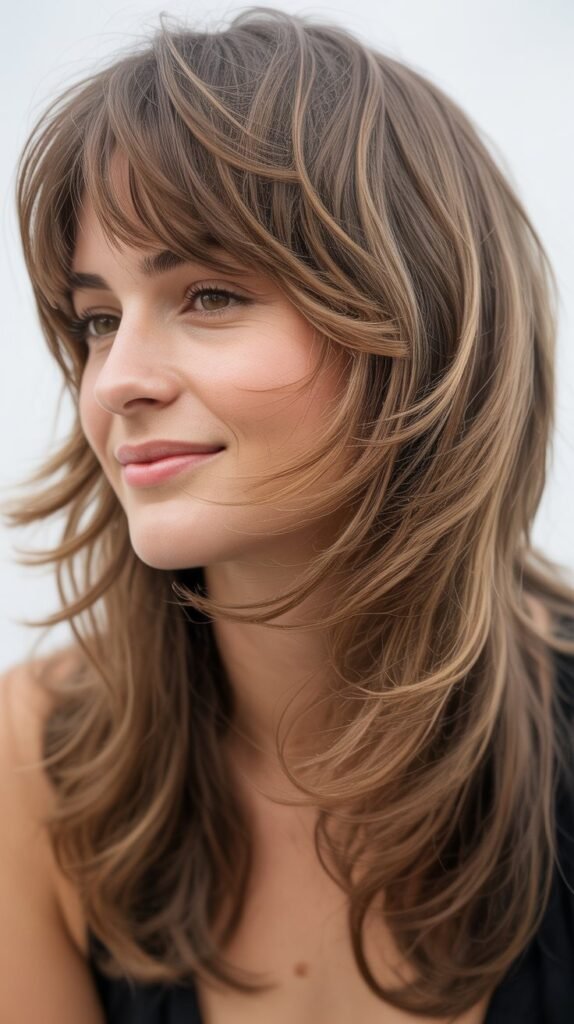 Long Layered Shag with Bangs