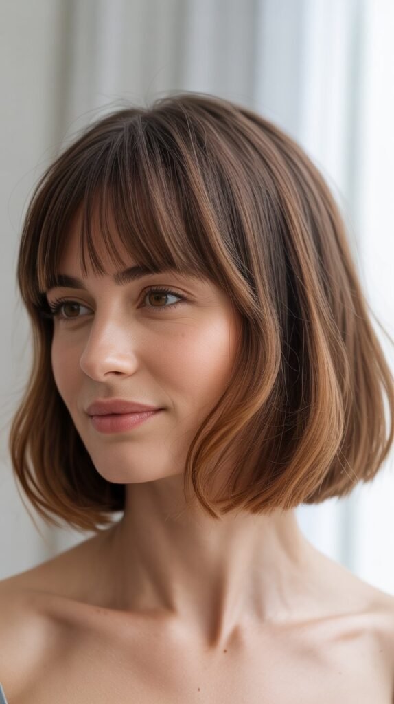  French Bob With Layered Fringe