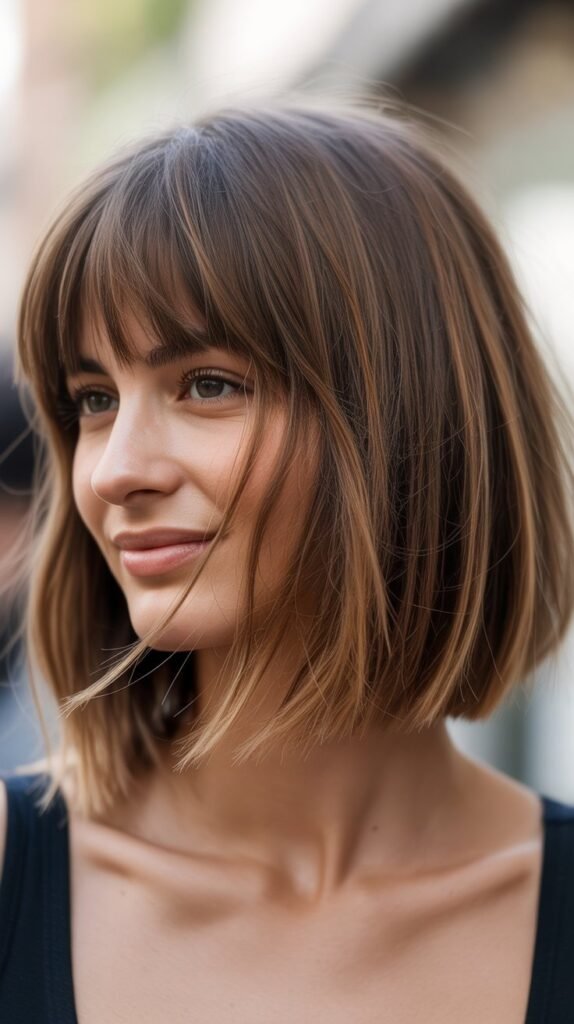 Graduated Bob with Choppy Bangs