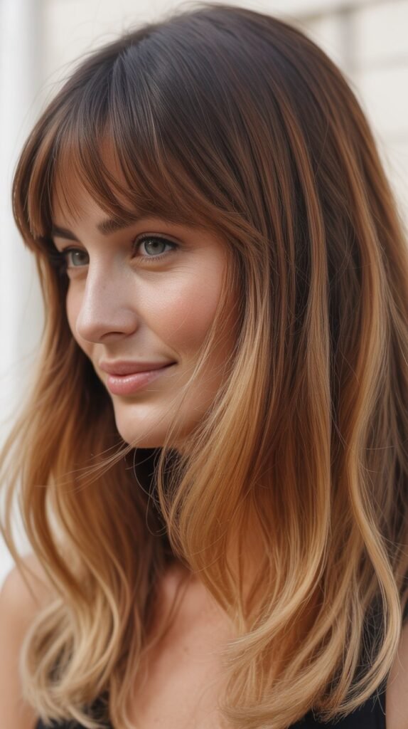 Ombre Hair With Face-Framing Bangs