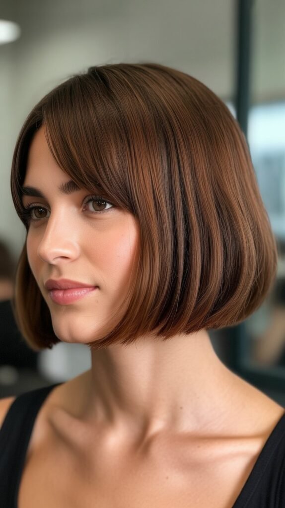 Textured French Bob with Disconnected Fringe