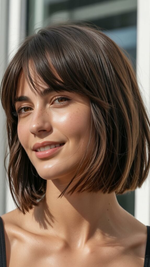 Textured Bob with Piecey Bangs