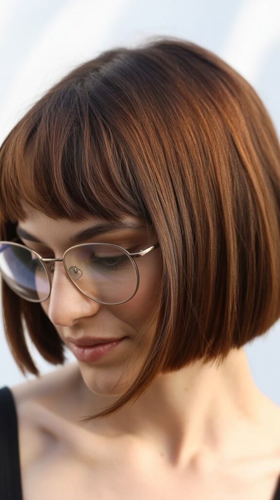 A-Line Bob With Side Bangs