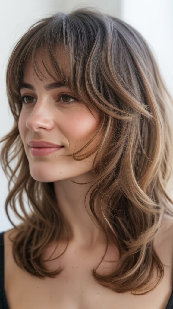 Tousled Midi with Wispy Fringe