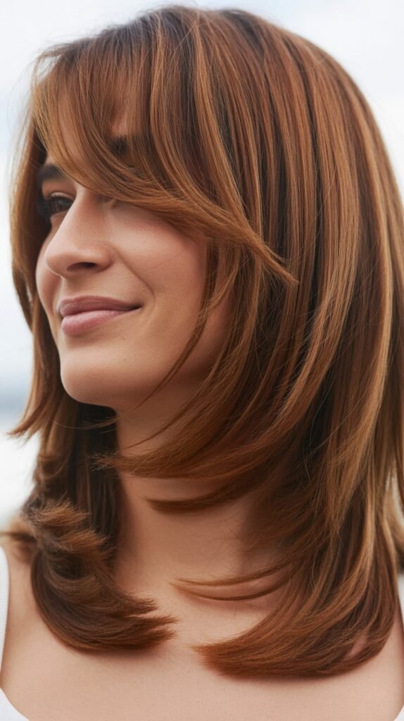 V-Shaped Layers with Side Bangs