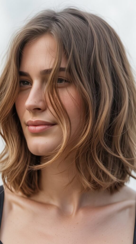 Tousled Long Layered Bob