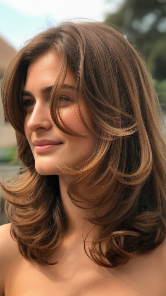 Classic Shoulder-Length Layers with Soft Face-Framing
