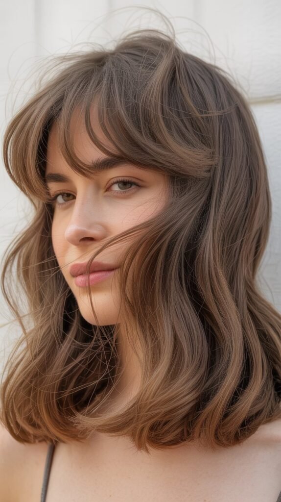 Wispy Micro Bangs With Tousled Waves