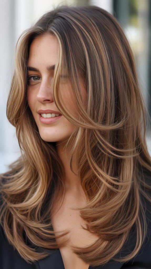 Long Layers with Peek-a-Boo Highlights