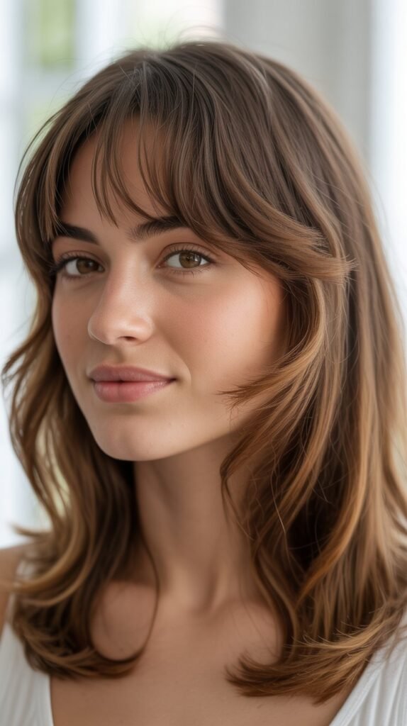  Wispy Bangs for Square Faces