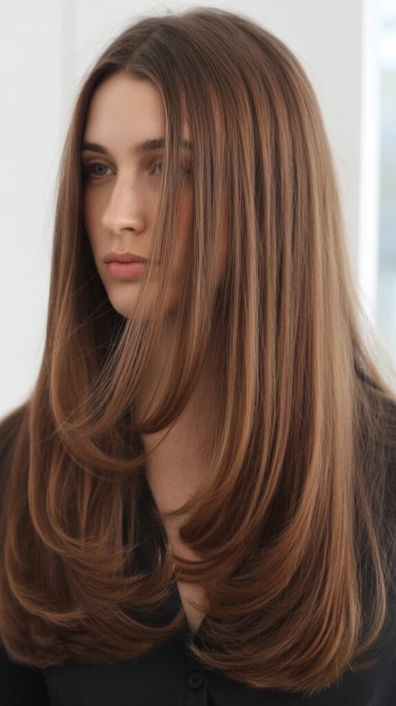 Face-Framing Layers For Straight Hair