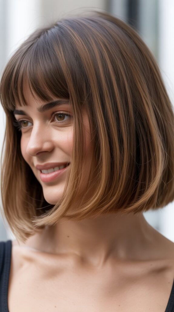 Graduated Bob with Arched Bangs