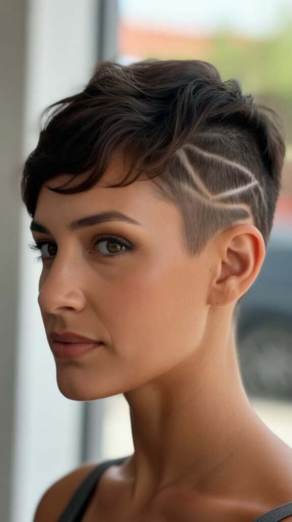 The Pixie with Shaved Nape Design