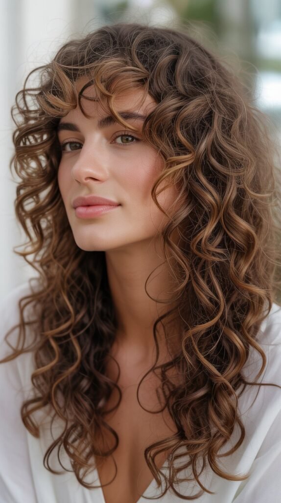 Face-Framing Layers For Curly Hair