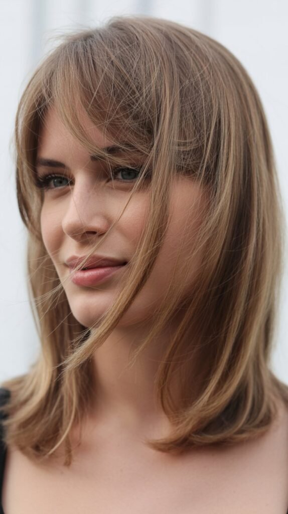Wispy Side Bangs With Rounded Layers