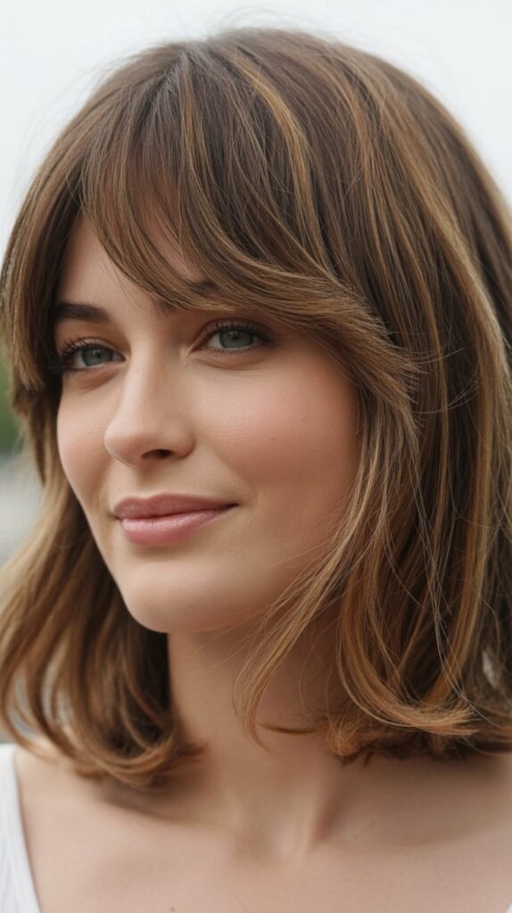 Piecey Bangs with Medium Textured Lob