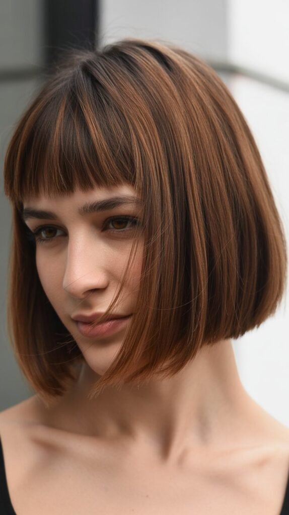 French Bob With Razored Bangs