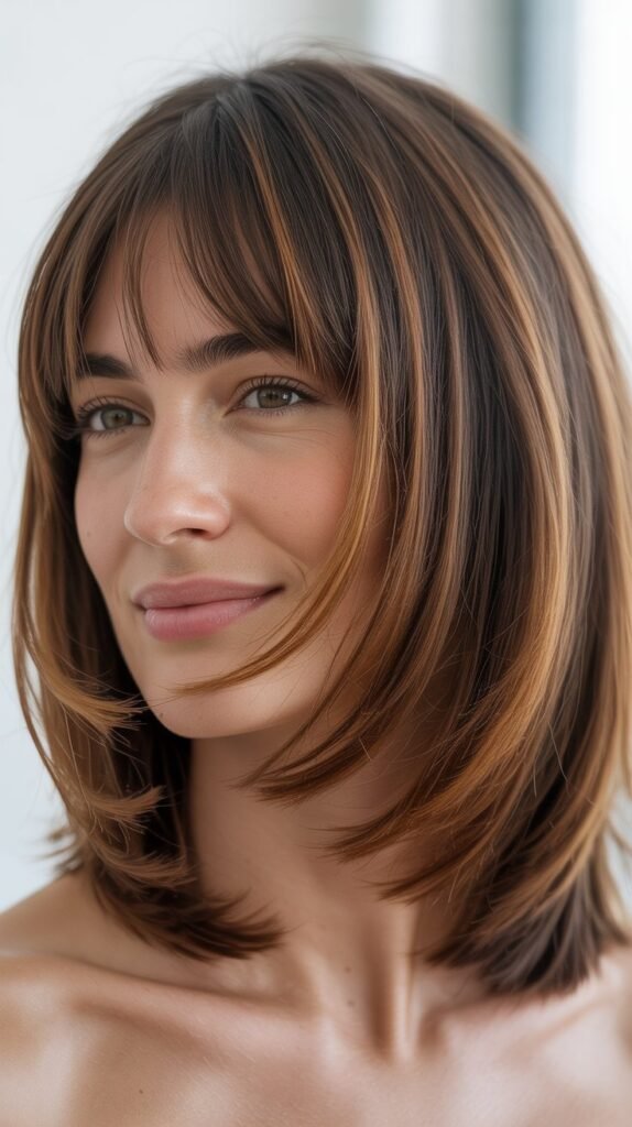 Layered A-Line Bob with Face-Framing Bangs
