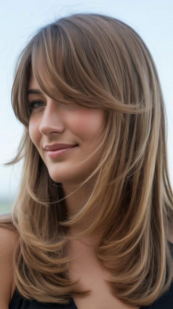 Long Layers With Side Bangs