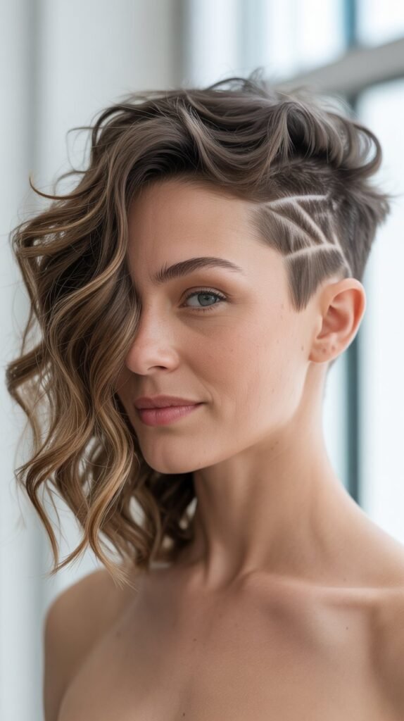 Wavy Pixie with Undercut Design