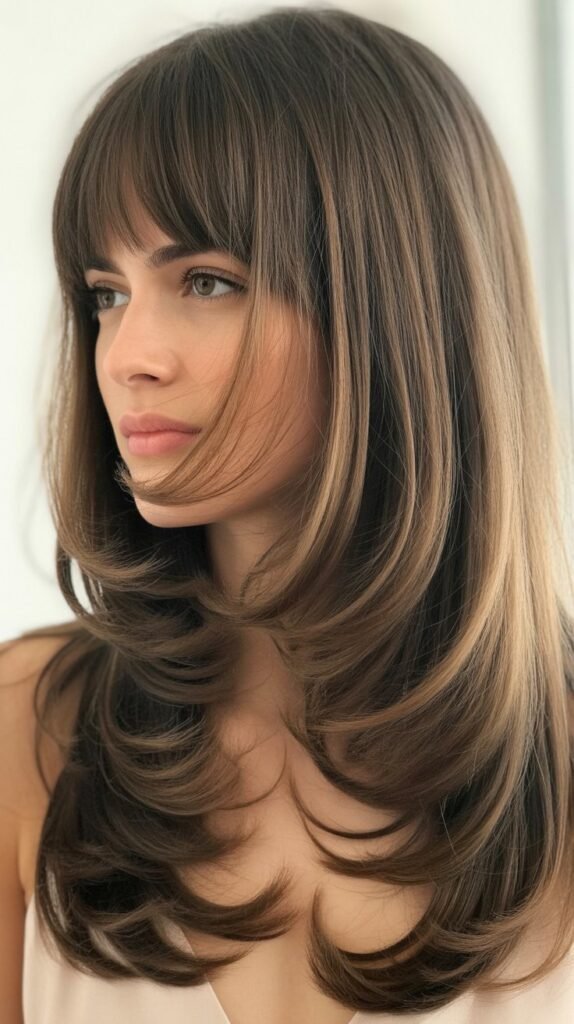 Blunt Bangs with Graduated Layers