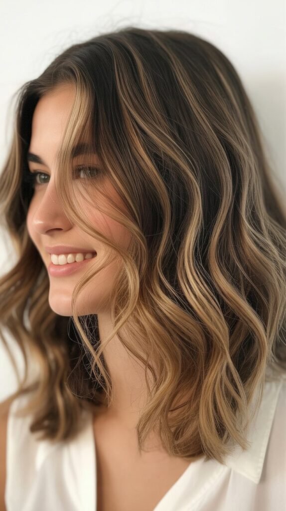 Textured Lob with Balayage