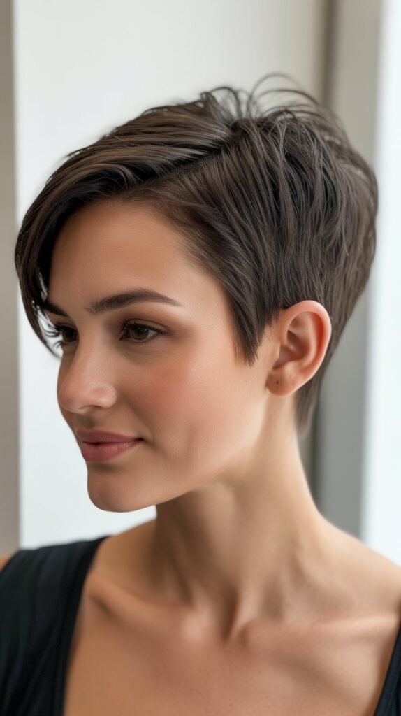 Side Part Pixie with Volume