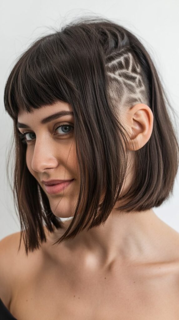 French Bob With Graduated Bob Shape And Arched Bangs