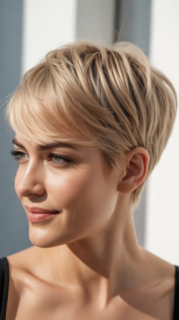 The Blonde Pixie for Fine Hair