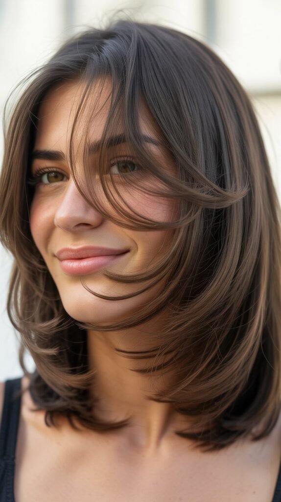 Long Bob With Feathered Front Layers