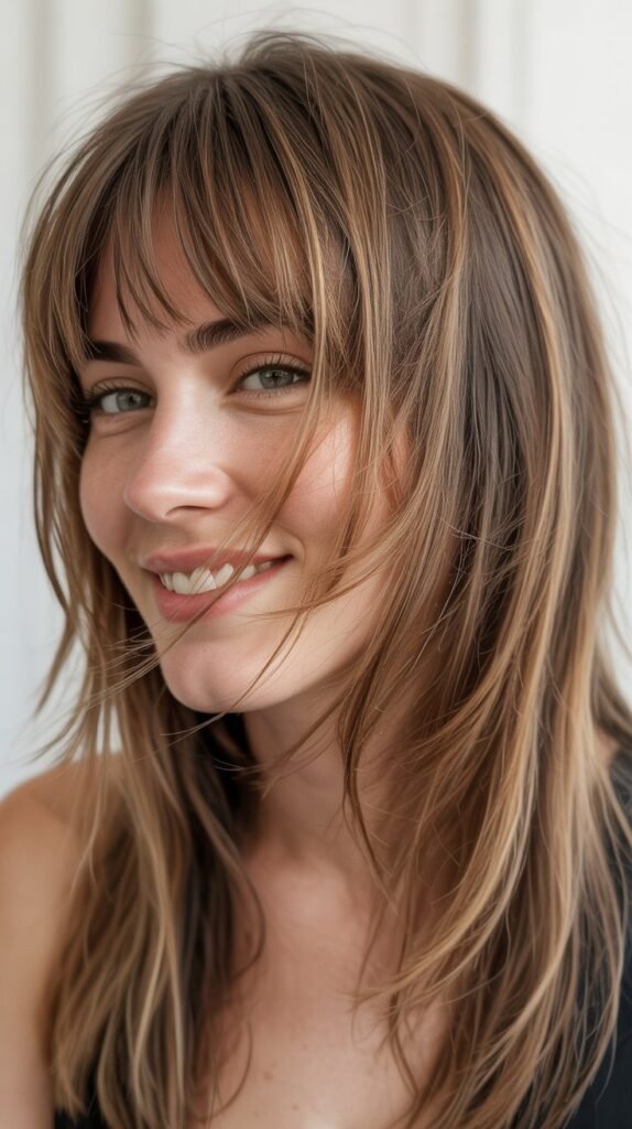 Long Layered Bangs