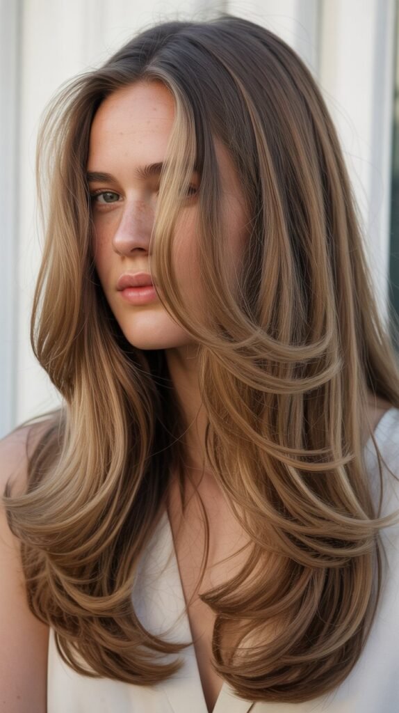 . Crown Layers with Face-Framing Front